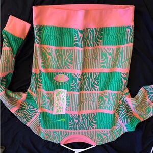 Vibrant Pink and Green Nike sweater